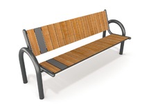 Outdoor Meubilair - Urbaniq - Wood - Zitbank Met Rug- En Armleuning