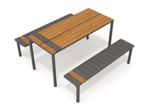 Outdoor Meubilair - Urbaniq - Wood - Tafel Met Zitbanken