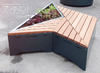 Outdoor zitmeubilair - origami - modulaire poef halve lengte - per stuk